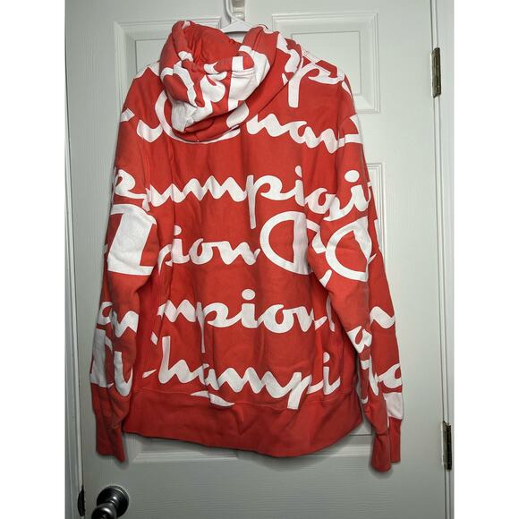 Champion Reverse Weave Women Hoodie All Over Script Sz: X large - Picture 2 of 4